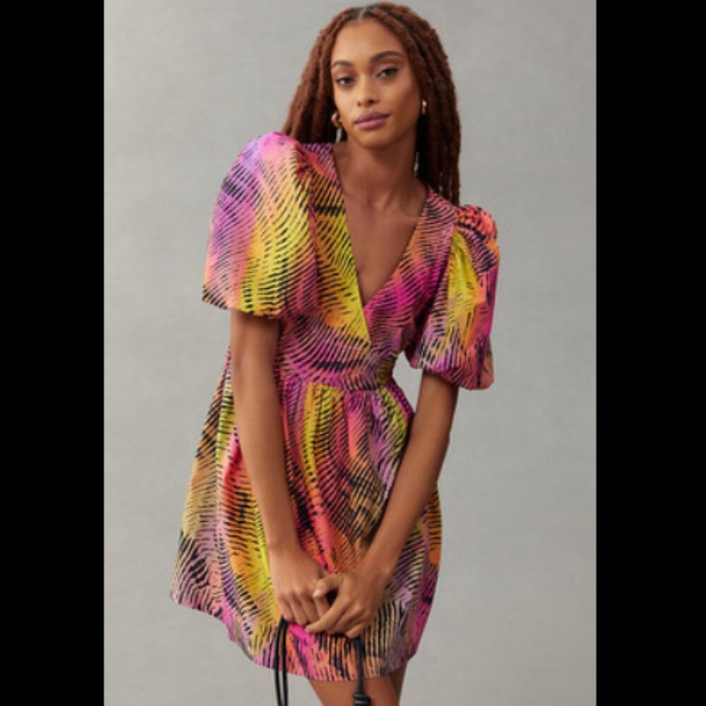 Brand New Plenty by Tracy Reese Puff-Sleeve Babydoll Dress